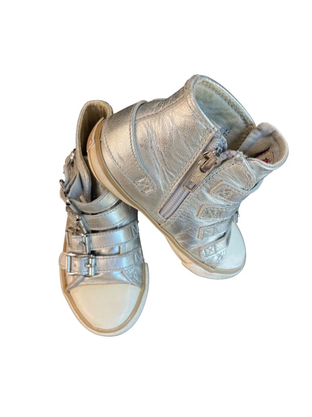Ash Kid Vava High Top Metallic Leather Sneaker Toddler Girls EU 25 US Size 8.5-9